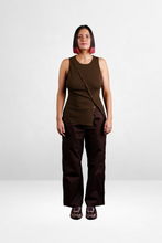 Load image into Gallery viewer, Malibu Asymmetric Press Stud Tank | Espresso