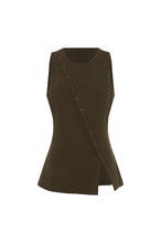 Load image into Gallery viewer, Malibu Asymmetric Press Stud Tank | Espresso