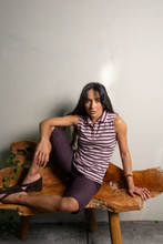 Load image into Gallery viewer, The Lola Polo | Cocoa Rose Stripe