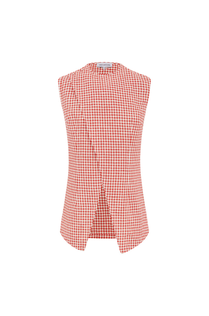 Sienna Wrap Top | Red Gingham