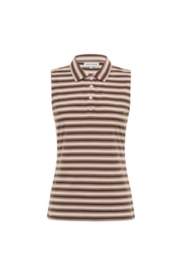 The Lola Polo | Cocoa Rose Stripe